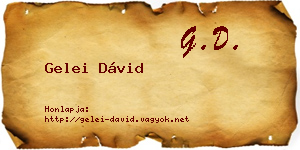 Gelei Dávid névjegykártya
